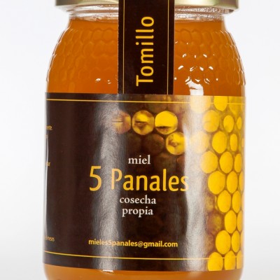 Miel de Tomillo 5 Panales - Envase de 500gr