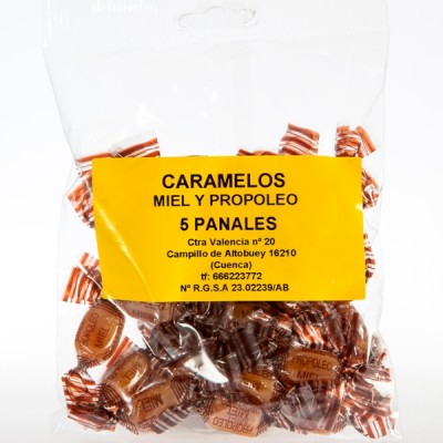 Caramelos Miel y Propóleo 5 Panales - Bolsa